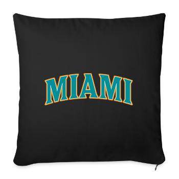 Miami - Housse de coussin décorative 45 x 45 cm - noir - Devant