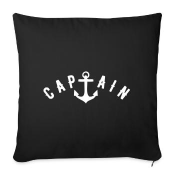 Capitaine Anchor T - Housse de coussin décorative 45 x 45 cm - noir - Devant