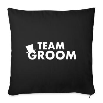 Team groom - Housse de coussin décorative 45 x 45 cm - noir - Devant