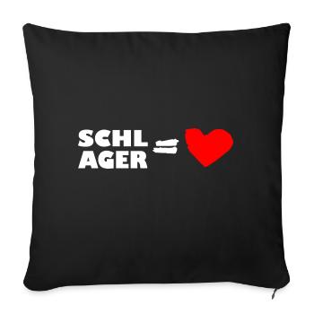 Schlagerfan - Sofakissenbezug 45 x 45 cm - Schwarz - Vorne