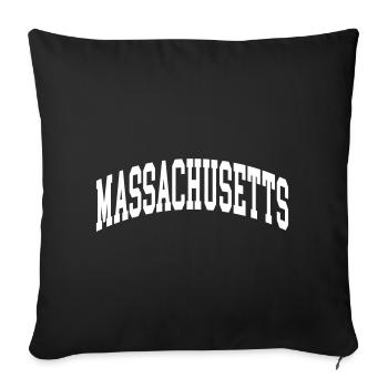 Massachusetts - Sofa pillowcase 17,3'' x 17,3'' (45 x 45 cm) - black - Front