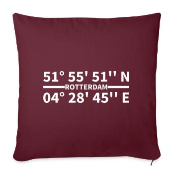 Coordonnées de Rotterdam - Housse de coussin décorative 45 x 45 cm - bordeaux - Devant