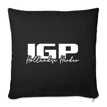 HOLLANDSE HERDER IGP Dog Sports Dogs Wilsigns - Sofa pillowcase 17,3'' x 17,3'' (45 x 45 cm) - black - Front