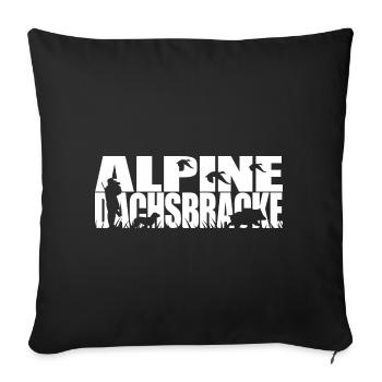 ALPINE DACHSBRACKE Hunting dogs Hunting dog Wilsigns - Sofa pillowcase 17,3'' x 17,3'' (45 x 45 cm) - black - Front