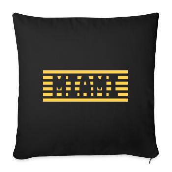 Miami - Housse de coussin décorative 45 x 45 cm - noir - Devant
