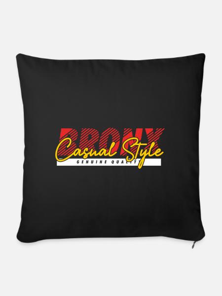 Bronx Casual Style - Sofakissenbezug 45 x 45 cm - Schwarz