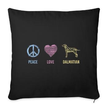 Dog breeds Paws Animal Love - Sofa pillowcase 17,3'' x 17,3'' (45 x 45 cm) - black - Front