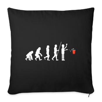 Party Bier Bierpong Beer Pong - Housse de coussin décorative 45 x 45 cm - noir - Devant