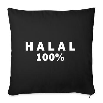 Halal حلال - Housse de coussin décorative 45 x 45 cm - noir - Devant