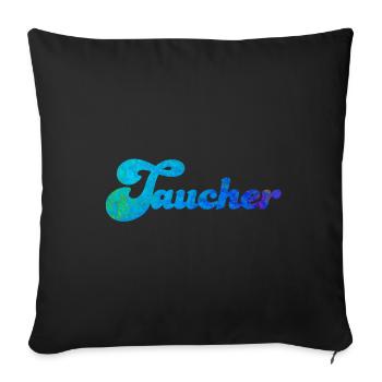 Taucher Schnörkel Beruf Meer Ozean Unterwasserwelt - Sofakissenbezug 45 x 45 cm - Schwarz - Vorne