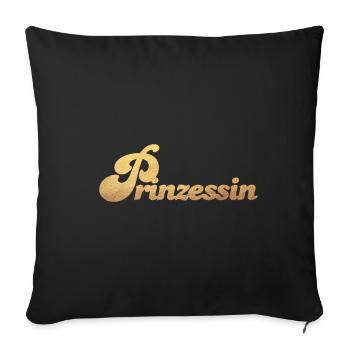 Princess Gold Girl Luxury Pampered Cool Quotes - Sofa pillowcase 17,3'' x 17,3'' (45 x 45 cm) - black - Front