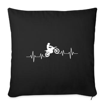 Motivational Cycling Design for Cyclists - Sofa pillowcase 17,3'' x 17,3'' (45 x 45 cm) - black - Front
