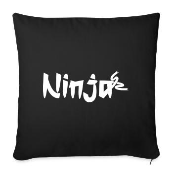 Ninja - Sofakissenbezug 45 x 45 cm - Schwarz - Vorne