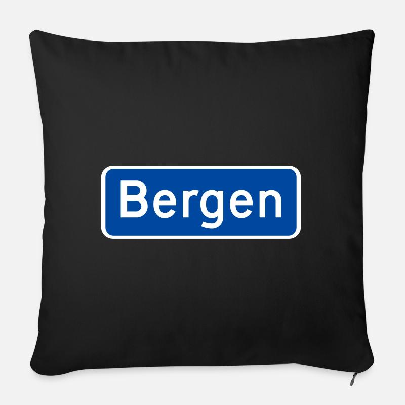 Bergen - Sofakissenbezug 45 x 45 cm - Schwarz