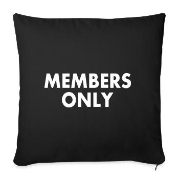 Members only - Sofa pillowcase 17,3'' x 17,3'' (45 x 45 cm) - black - Front