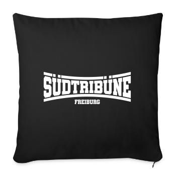 Südtribüne Freiburg | Farbe änderbar - Sofakissenbezug 45 x 45 cm - Schwarz - Vorne