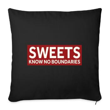 LES BONBONS NE CONNAISSENT PAS DE FRONTIÈRES - Housse de coussin décorative 45 x 45 cm - noir - Devant