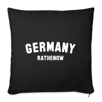 RATHENOW Germany - Sofakissenbezug 45 x 45 cm - Schwarz - Vorne