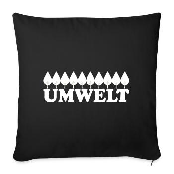 ENVIRONNEMENT - Housse de coussin décorative 45 x 45 cm - noir - Devant
