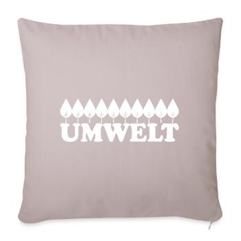 ENVIRONNEMENT - Housse de coussin décorative 45 x 45 cm - taupe clair - Devant