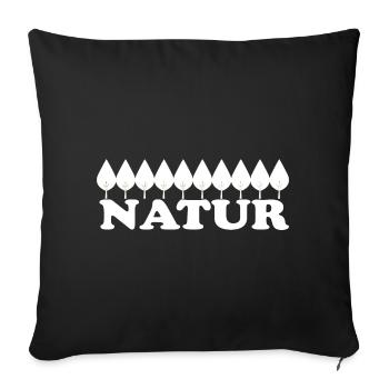 NATURE - Sofa pillowcase 17,3'' x 17,3'' (45 x 45 cm) - black - Front