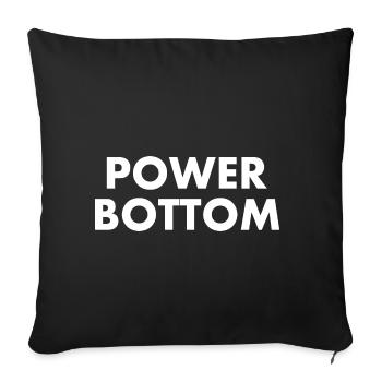 Power bottom - Sofa pillowcase 17,3'' x 17,3'' (45 x 45 cm) - black - Front