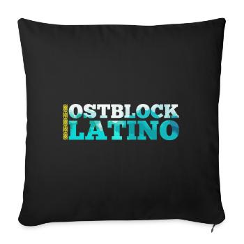 Ostblock Latino Kasache Kasachstan Geschenk - Sofakissenbezug 45 x 45 cm - Schwarz - Vorne