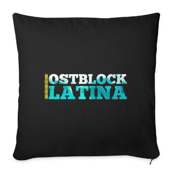Ostblock Latina Kasachin Kasachstan Geschenk - Sofakissenbezug 45 x 45 cm - Schwarz - Vorne