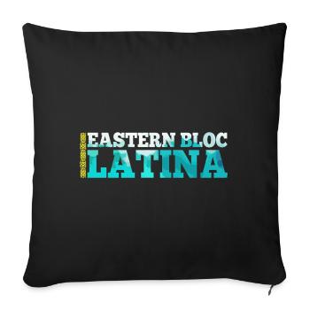 Eastern Bloc Latina Kazakhstan Kazakhstan Gift - Sofa pillowcase 17,3'' x 17,3'' (45 x 45 cm) - black - Front