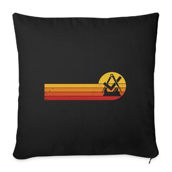 Carpenter Carpenter Guild Sign Craft Guild - Sofa pillowcase 17,3'' x 17,3'' (45 x 45 cm) - black - Front