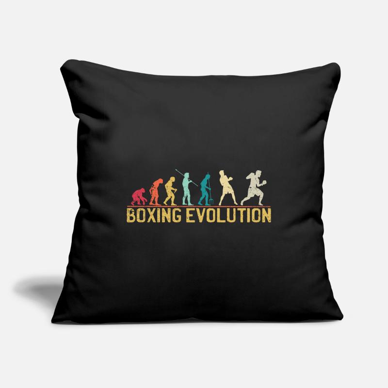 Boxing Evolution Progression Design Housse de coussin décorative 45 x 45 cm