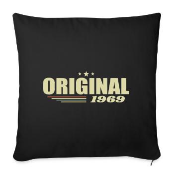 56th Birthday 56 Years Original 1969 - Sofa pillowcase 17,3'' x 17,3'' (45 x 45 cm) - black - Front