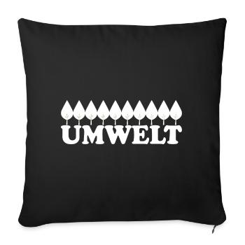 Environnement - Housse de coussin décorative 45 x 45 cm - noir - Devant