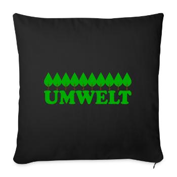 Environnement - Housse de coussin décorative 45 x 45 cm - noir - Devant