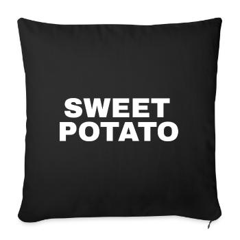 Sweet Potato Grouchy - Sofa pillowcase 17,3'' x 17,3'' (45 x 45 cm) - black - Front