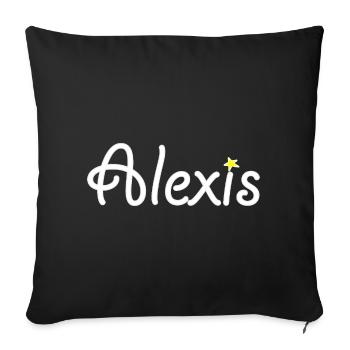 Alexis - Sofa pillowcase 17,3'' x 17,3'' (45 x 45 cm) - black - Front