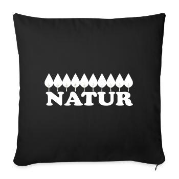 Nature - Sofa pillowcase 17,3'' x 17,3'' (45 x 45 cm) - black - Front