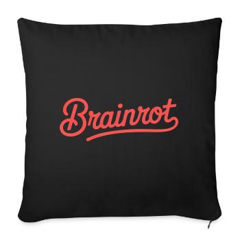 Brainrot - Mèmes Drôles de la Gen Alpha - Housse de coussin décorative 45 x 45 cm - noir - Devant