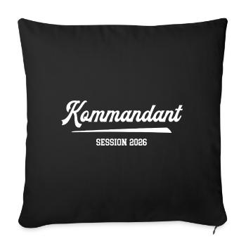 Commandant Carnaval 2026 Carnaval Garde du Prince - Housse de coussin décorative 45 x 45 cm - noir - Devant