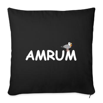 Amrum Seagull North Sea - Sofa pillowcase 17,3'' x 17,3'' (45 x 45 cm) - black - Front