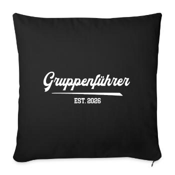 Chef de groupe Chef d’équipe Chef d’équipe 2025 - Housse de coussin décorative 45 x 45 cm - noir - Devant