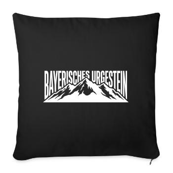 Bayerisches Urgestein - Sofakissenbezug 45 x 45 cm - Schwarz - Vorne