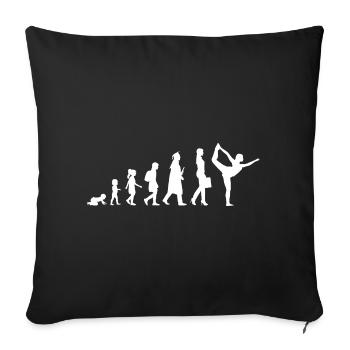 Kind zu Yogini Evolution - Sofakissenbezug 45 x 45 cm - Schwarz - Vorne