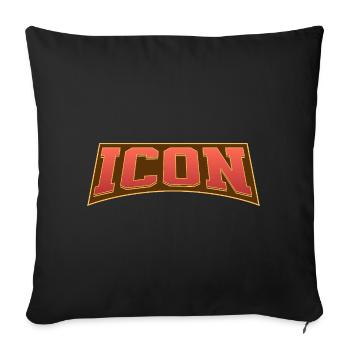 Icon - Sofa pillowcase 17,3'' x 17,3'' (45 x 45 cm) - black - Front