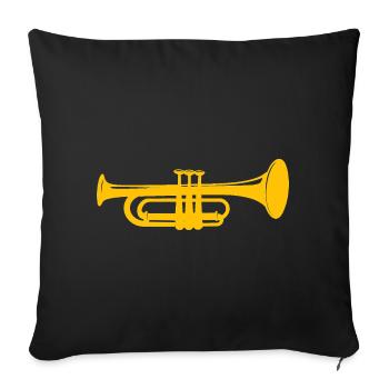 Trompete - Sofakissenbezug 45 x 45 cm - Schwarz - Vorne