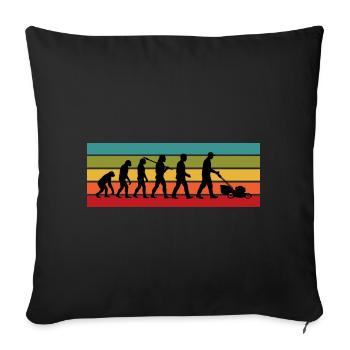 Funny Lawn Mowing Gift for Landscaper and Dad - Sofa pillowcase 17,3'' x 17,3'' (45 x 45 cm) - black - Front