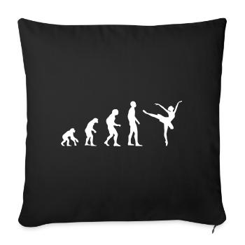 Ballerina Tänzer Ballett Evolution Geschenk - Sofakissenbezug 45 x 45 cm - Schwarz - Vorne