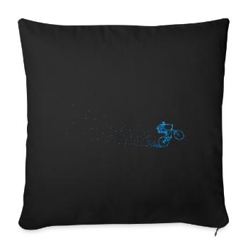 Mountain biker mountain bike - Sofa pillowcase 17,3'' x 17,3'' (45 x 45 cm) - black - Front