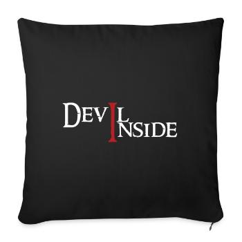 Devil Inside négatif - Housse de coussin décorative 45 x 45 cm - noir - Devant