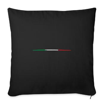 Italian flag - Sofa pillowcase 17,3'' x 17,3'' (45 x 45 cm) - black - Front